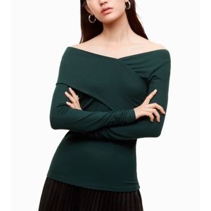 NWOT Aritzia Babaton Phil Off Shoulder Top (XXS)